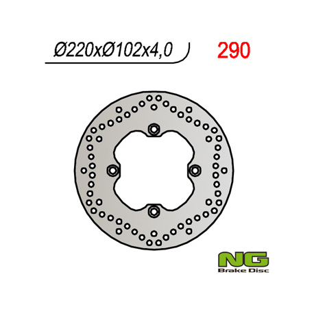 NG, zadní brzdový kotouč, Aprilia RS 50 (99-05), TUONO 50`03-07 (220X102X4) (5X8,5mm)